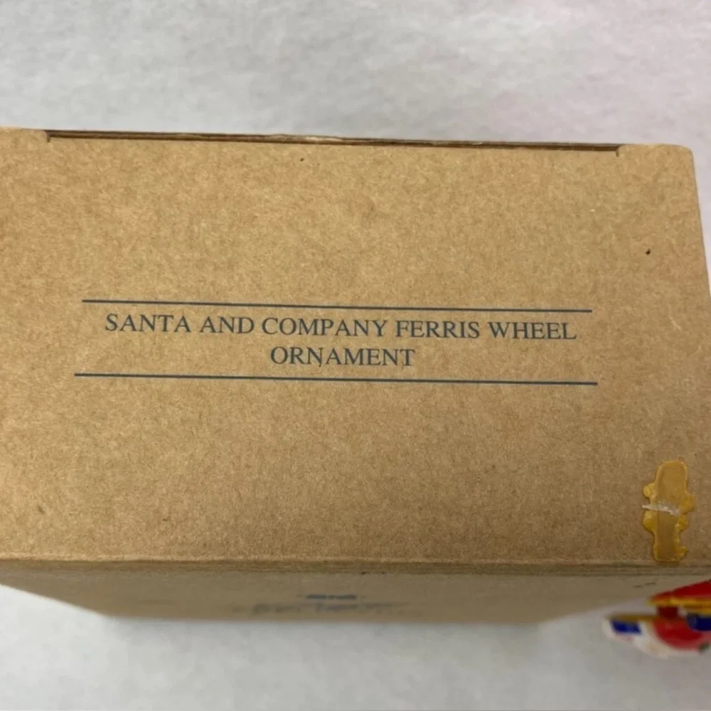 Avon Santa Ferris Wheel Ornament 1997 Vintage Christmas Decor Original Box